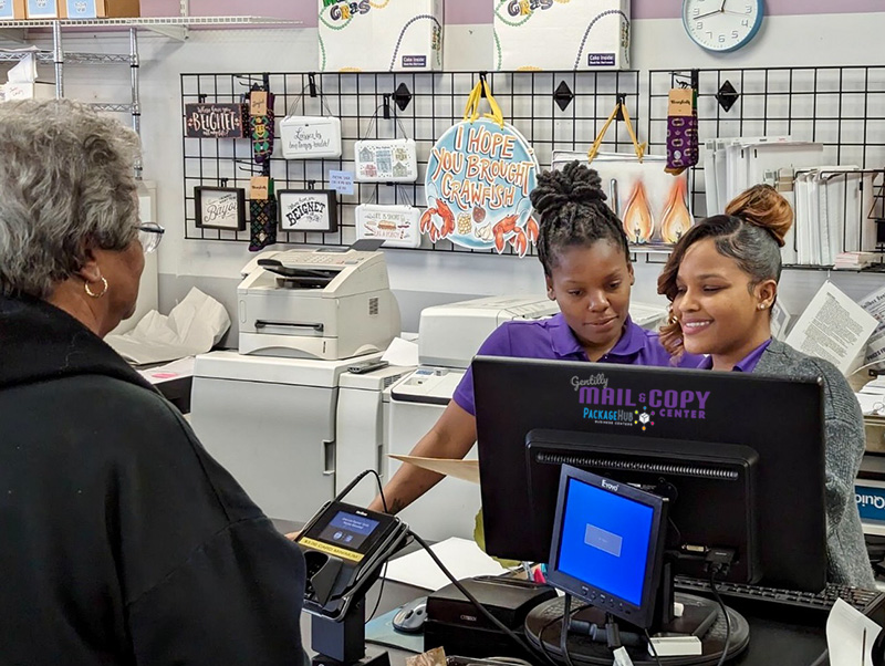 Customer Support at gentilly mail and copy center