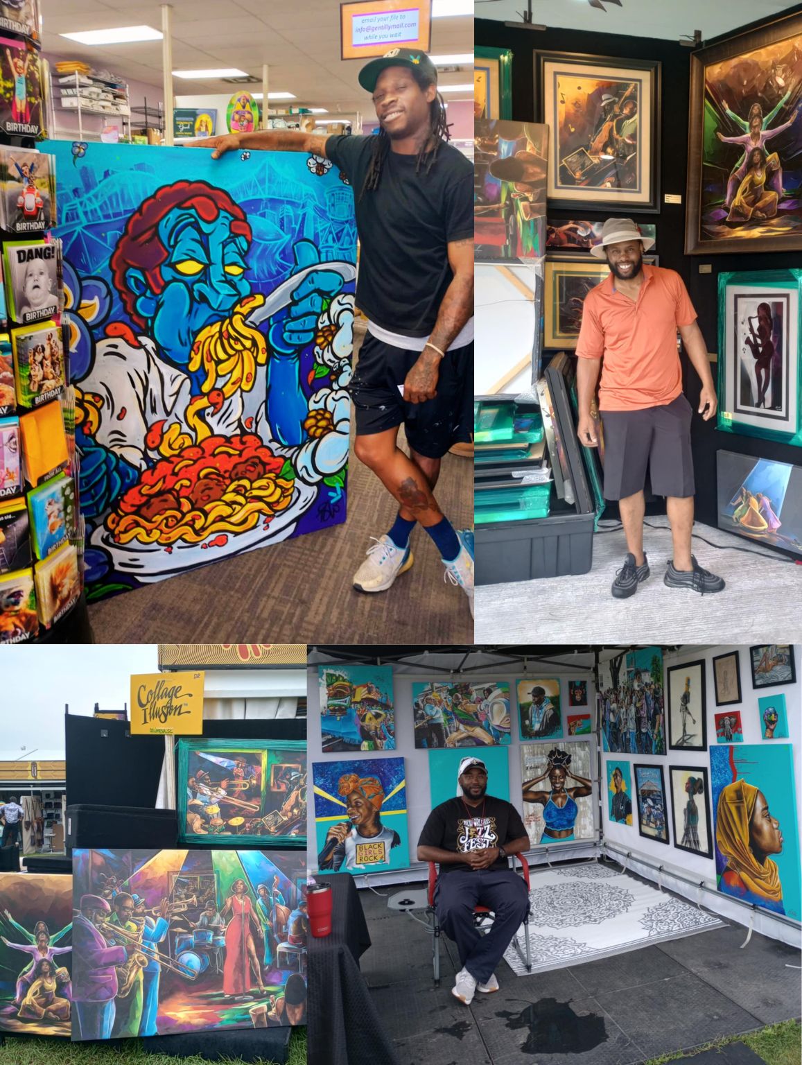 Artist trust Gentilly Maila nd COpy center to Print their Art Work. 