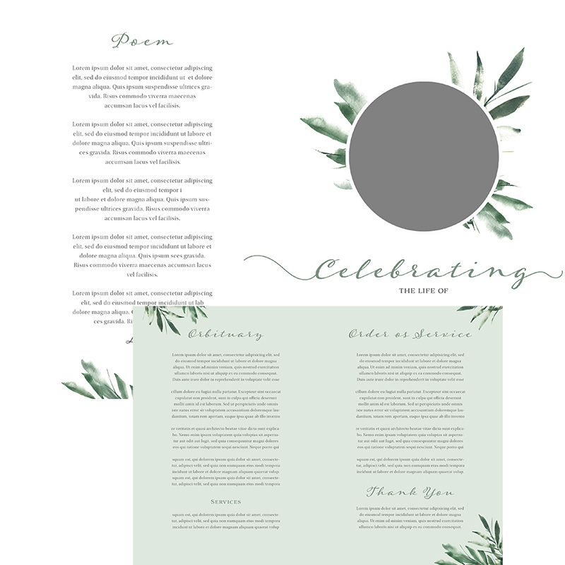 Funeral print template at gentilly mail and copy center