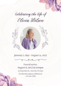 Funeral flyer prinitng at Gentilly Mail and Copy Cetner